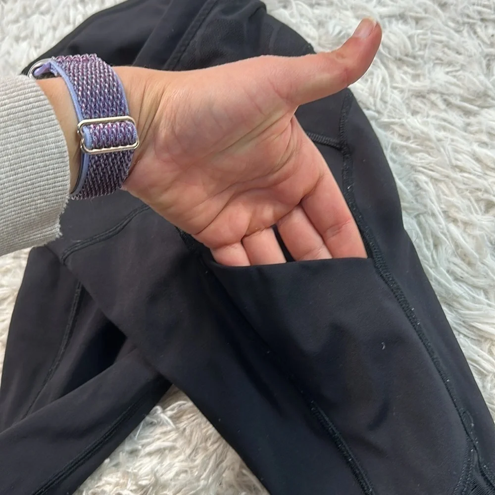 Lululemon City Sky Run By Crop Black
